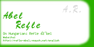 abel refle business card